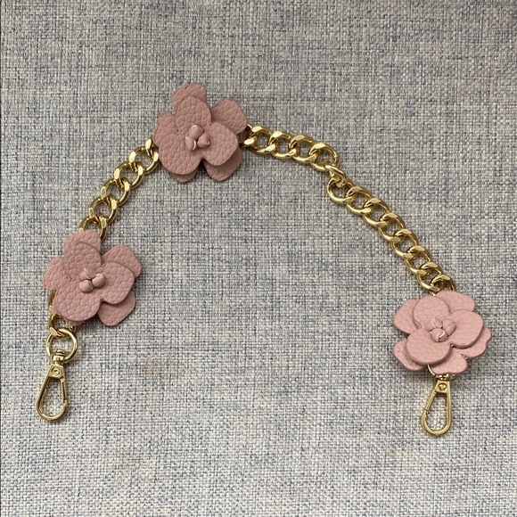 Nanette Lepore Accessories - Nanette Lepore Gold and Pink Floral Purse Chain
